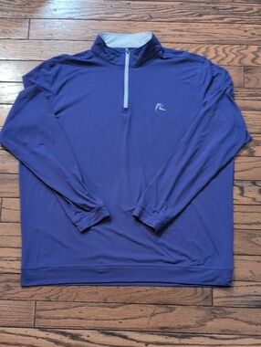 Rhoback Mens Performance Quarter Zip, 2XL. PURPLE